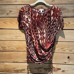 Women’s cinched side top, size small